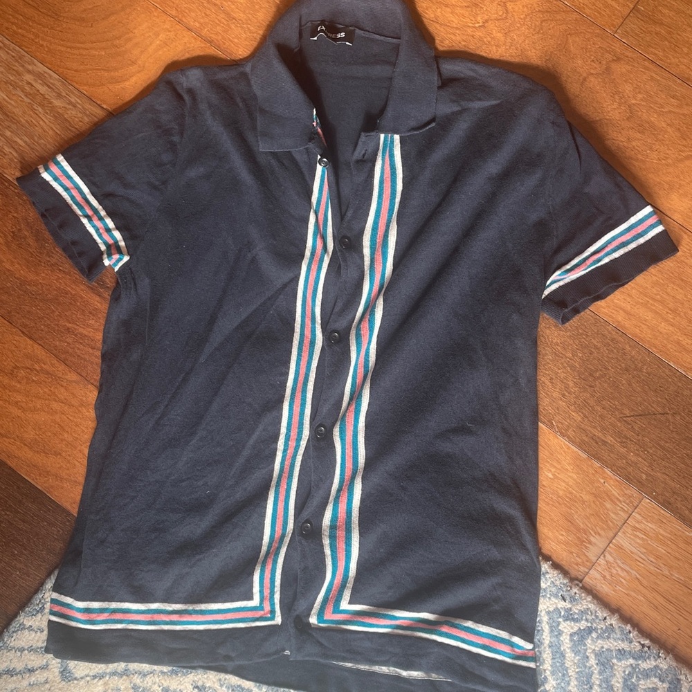 Express Dark Blue Knit Top
